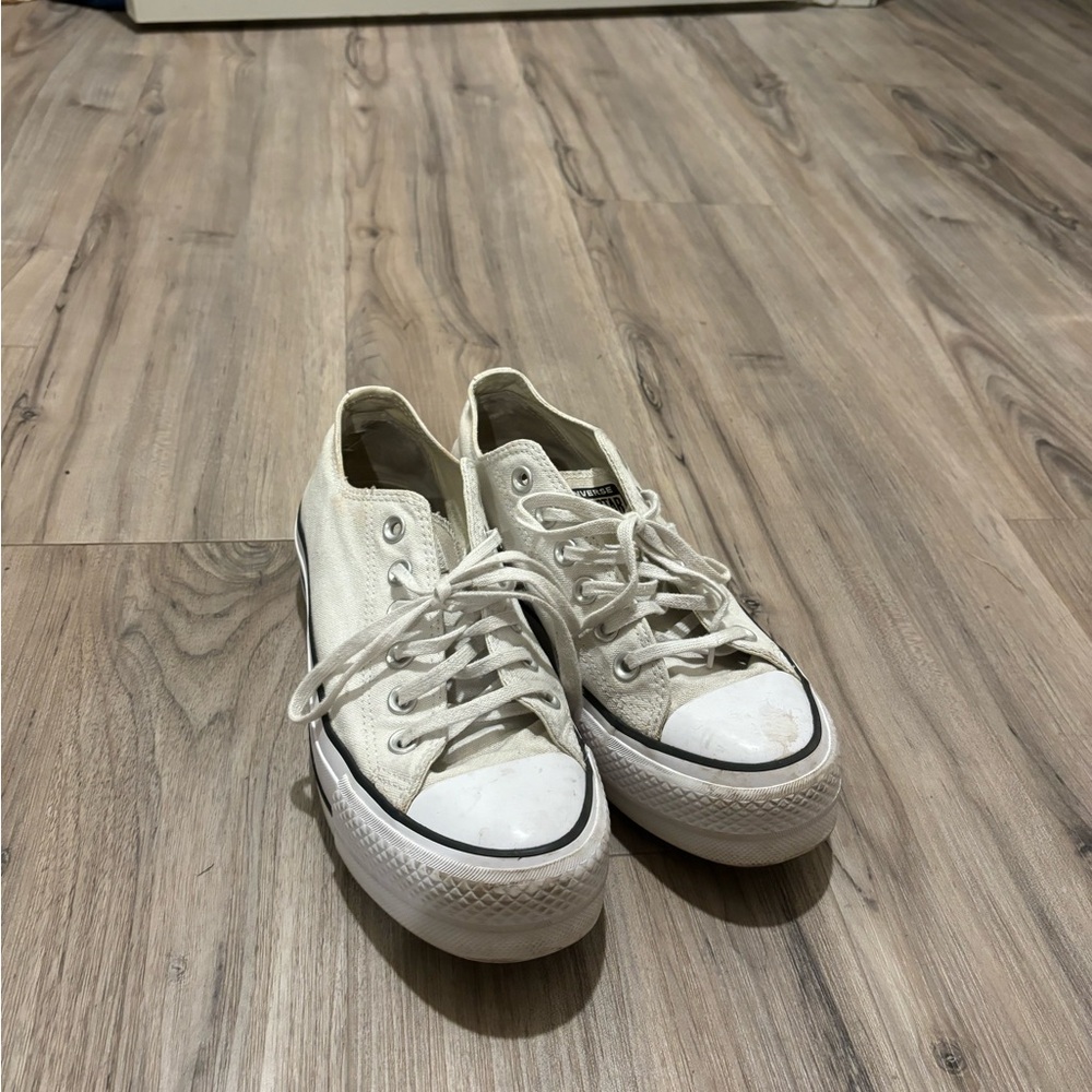 White low top Converse